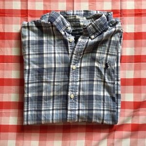 POLO RALPH LAUREN PLAID SHIRT XL(18-20)
